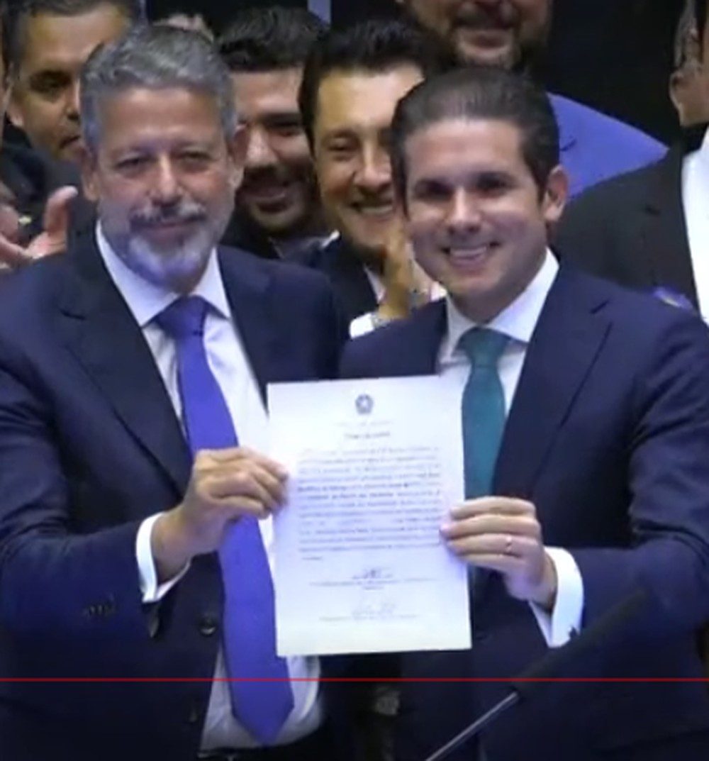 Lira e Motta após resultado da eleição na Câmara em 2025