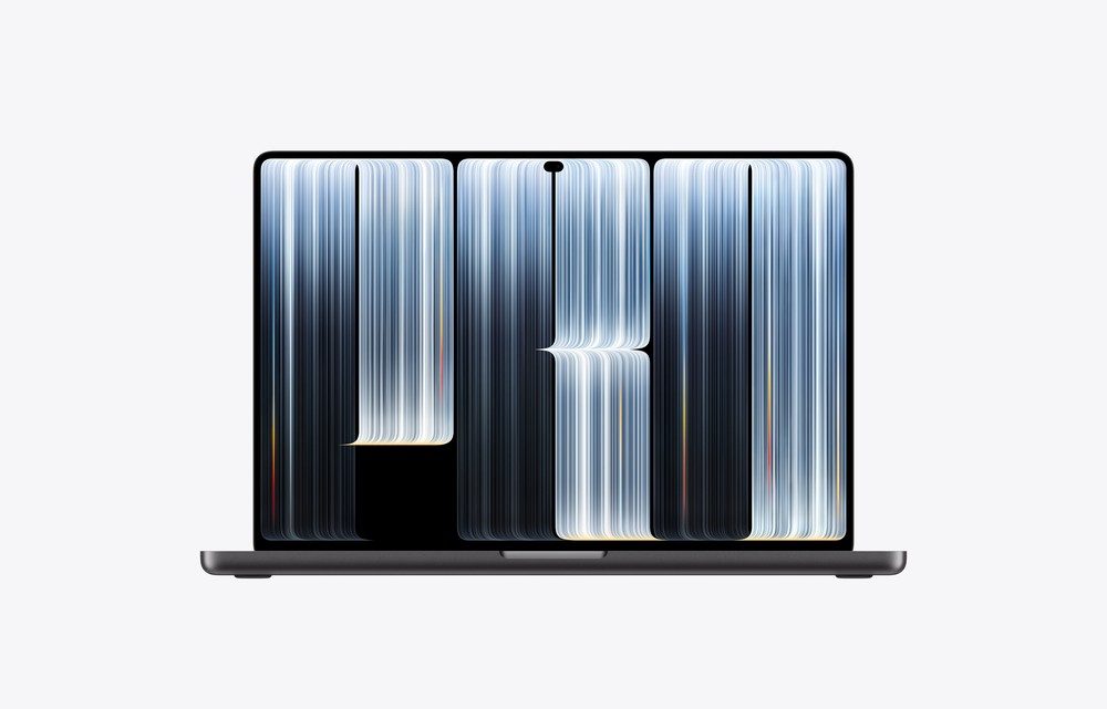 Novo MacBook Pro com tela sensível ao toque.