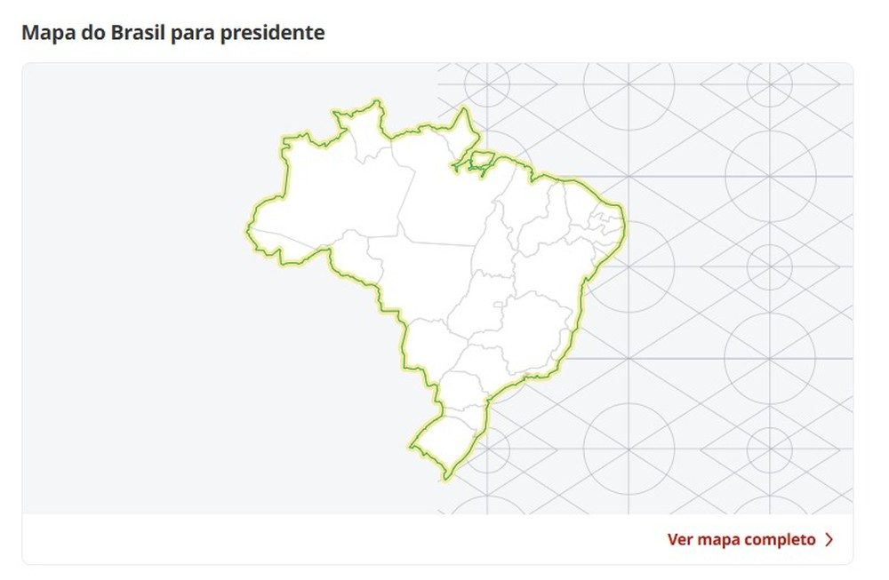 Página de apuração tem link para mapa com números locais