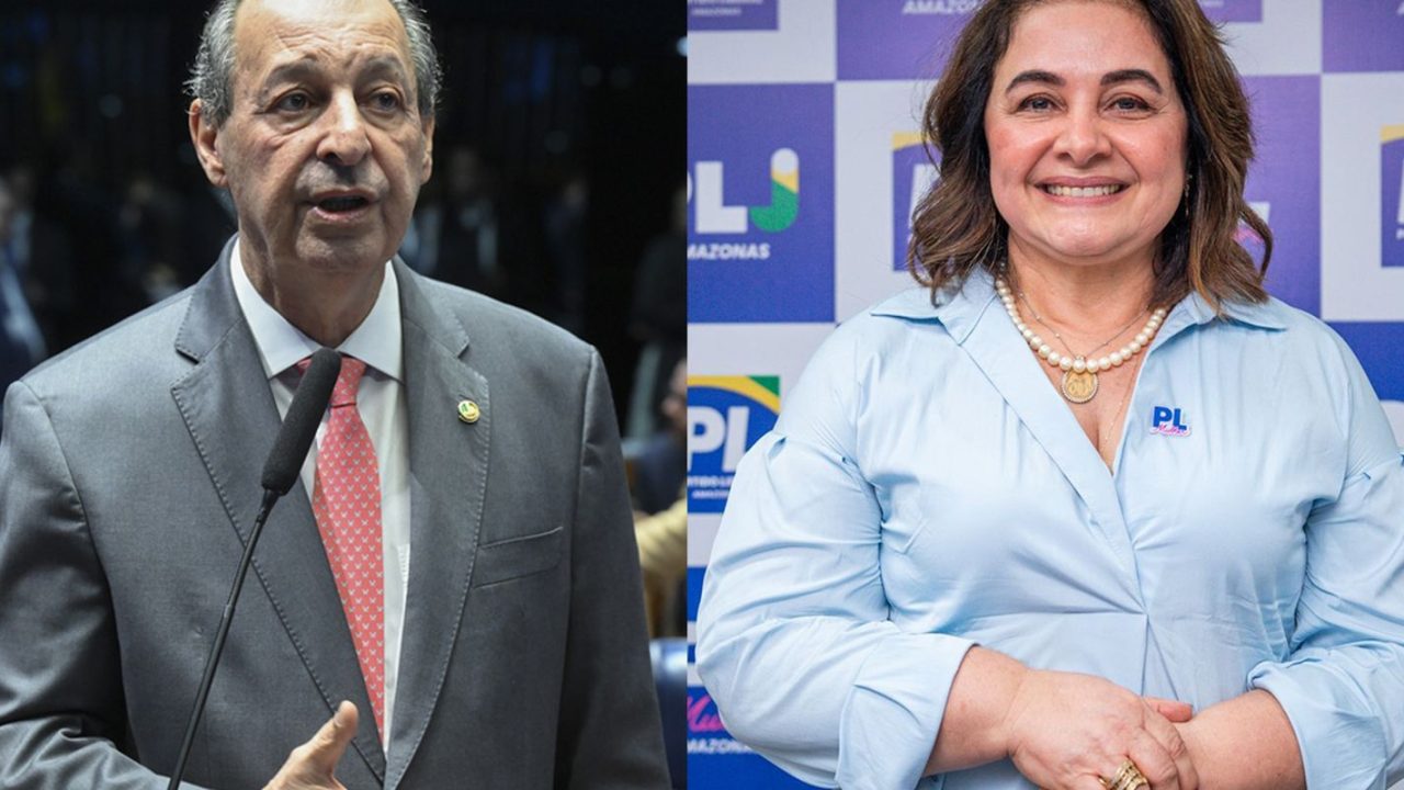 Candidatos Omar Aziz e Maria do Carmo em campanha para governador do Amazonas