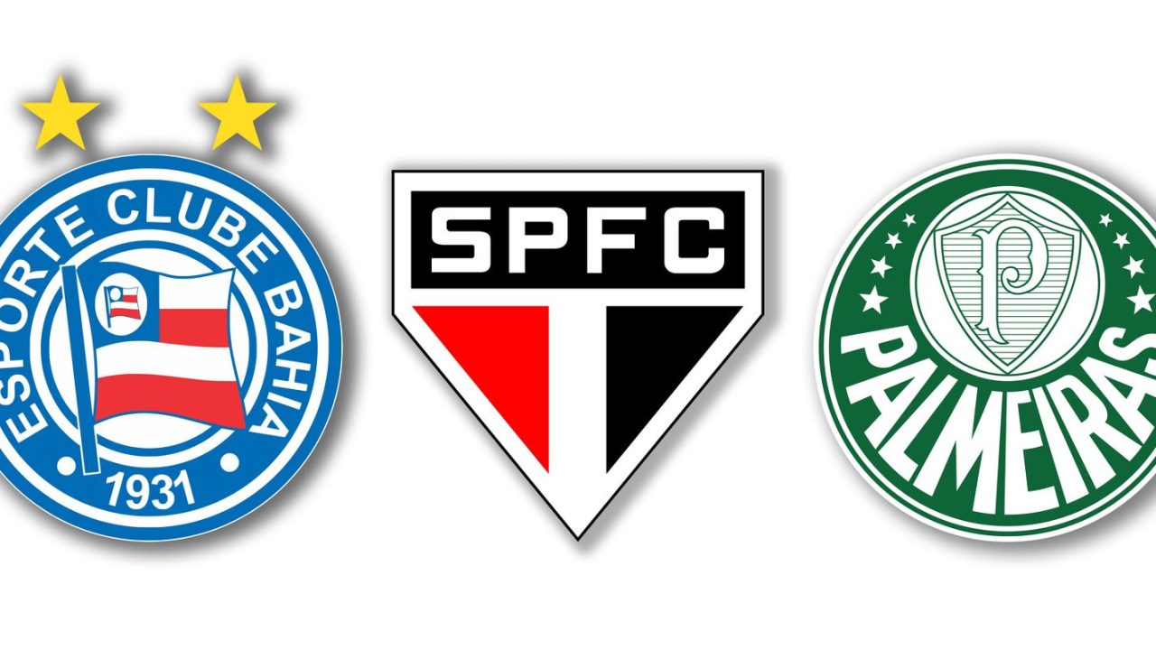 Jogadoras de futebol feminino de Bahia, Palmeiras e São Paulo em ação