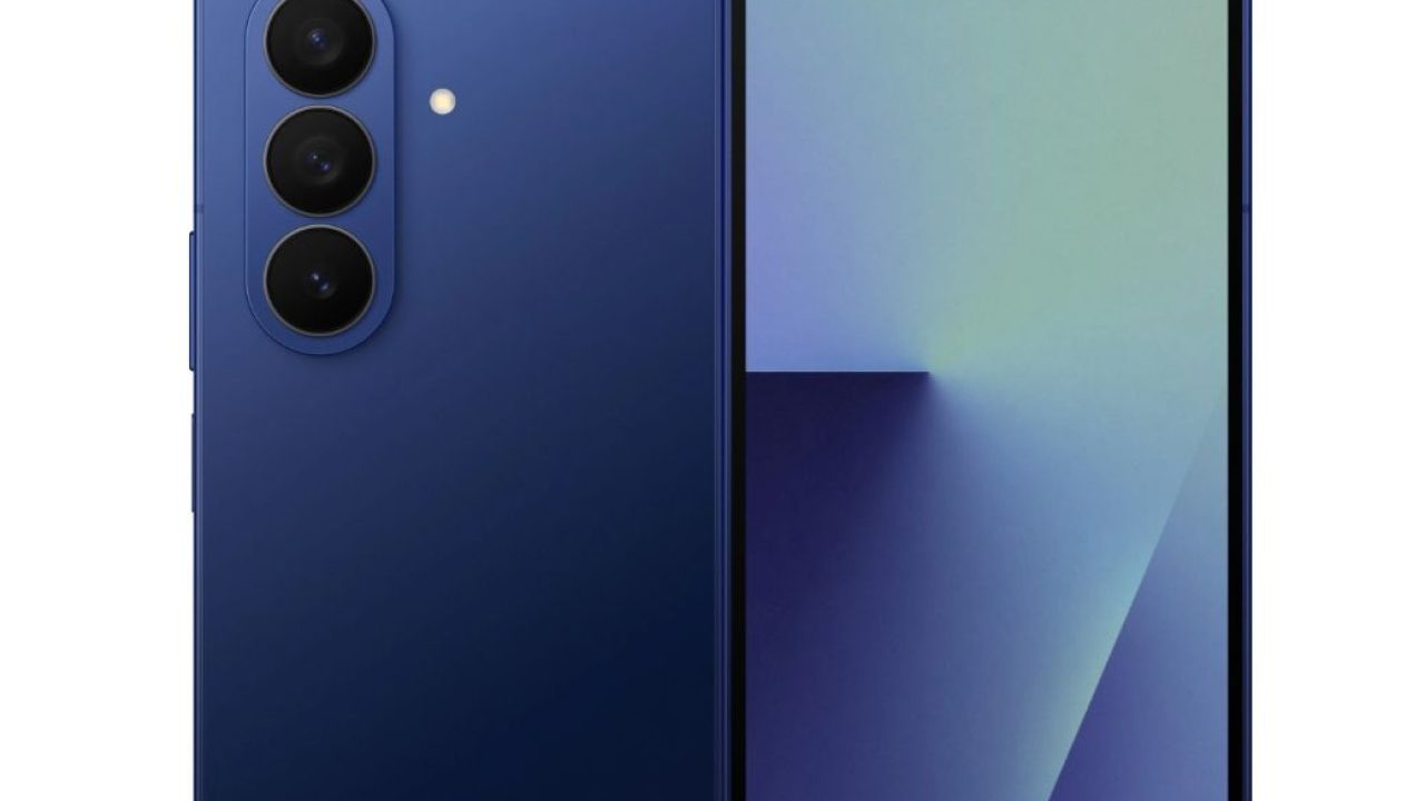 Imagem de um smartphone Android de gama intermediária em destaque