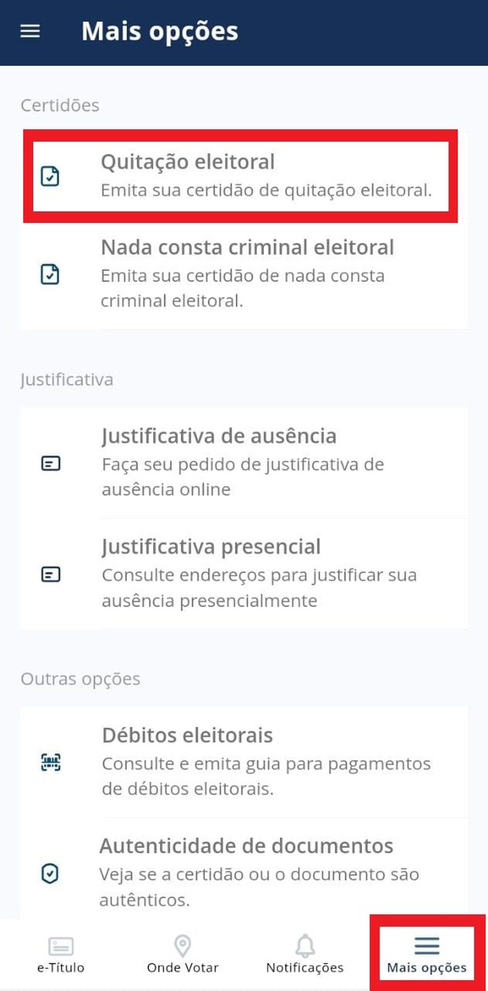 Certidão de quitação eleitoral pode ser solicitada pelo aplicativo e-Título