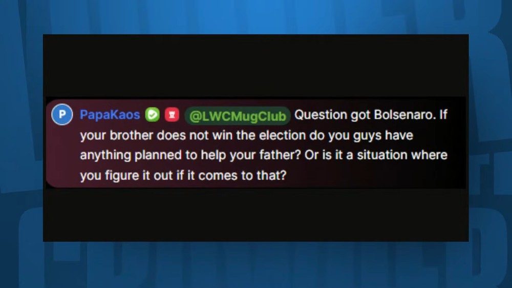 Pergunta para Eduardo Bolsonaro no programa de Steven Crowder.