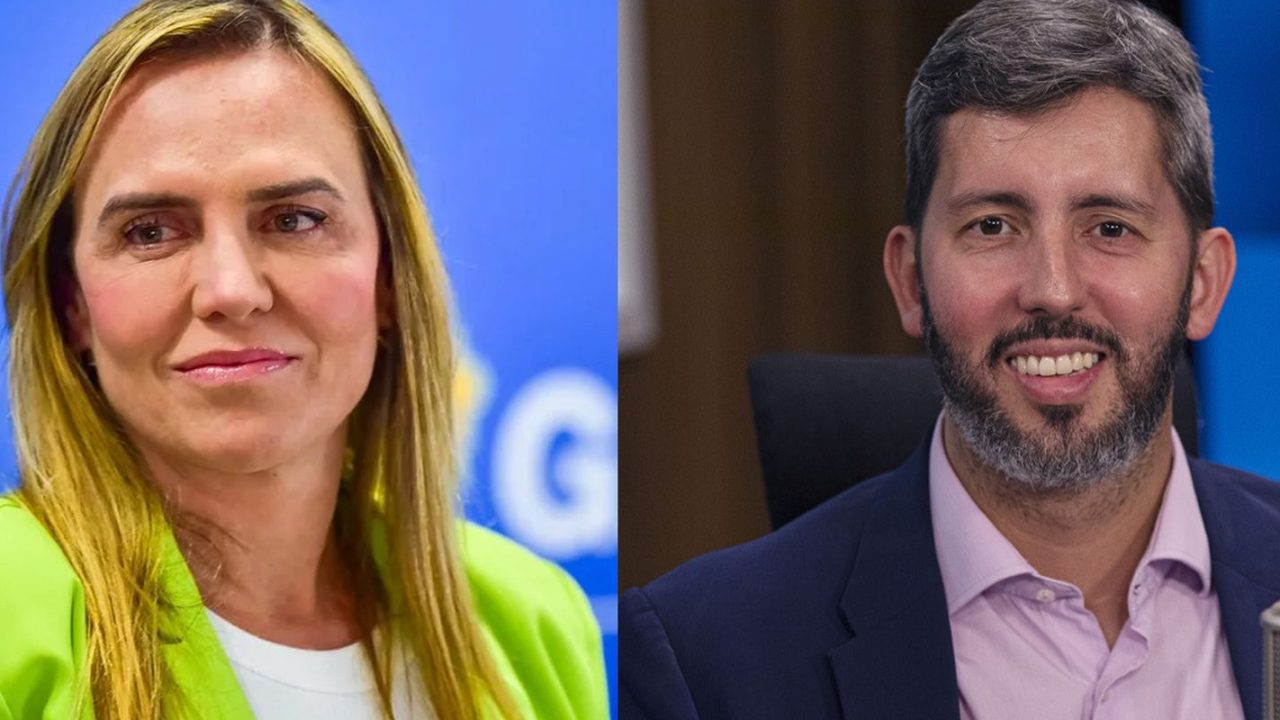 Celina Leão e Leandro Grass em campanha para o governo do Distrito Federal