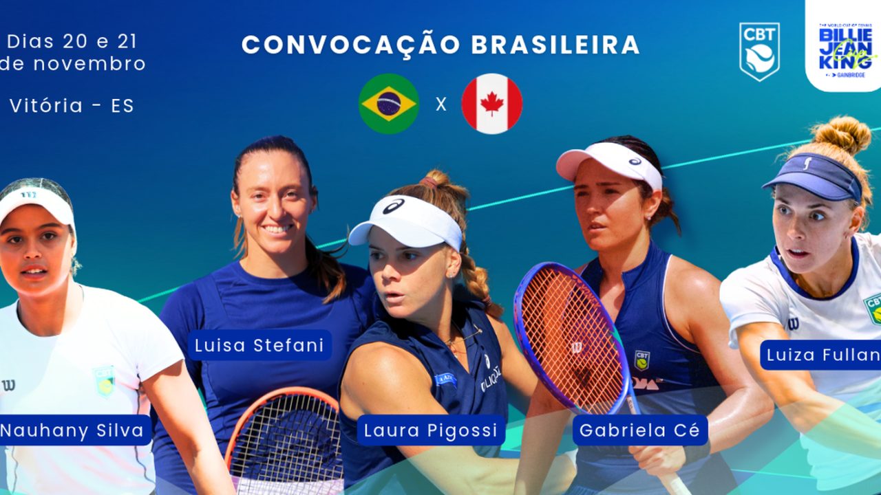 Luisa Stefani em ação durante a Billie Jean King Cup
