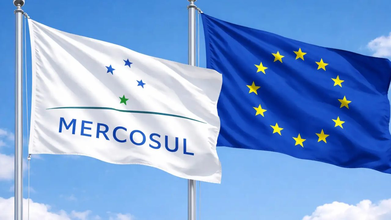 Gráfico mostrando aumento de exportações brasileiras para a União Europeia