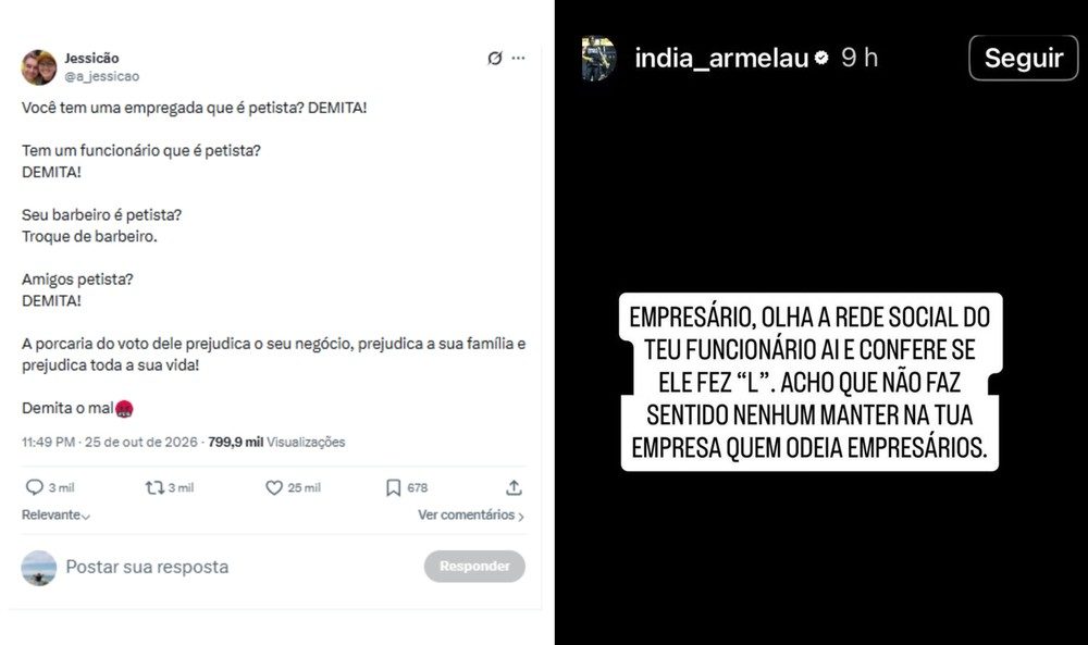 Políticos e influenciadores incentivam demissão e boicote a quem votou em Lula