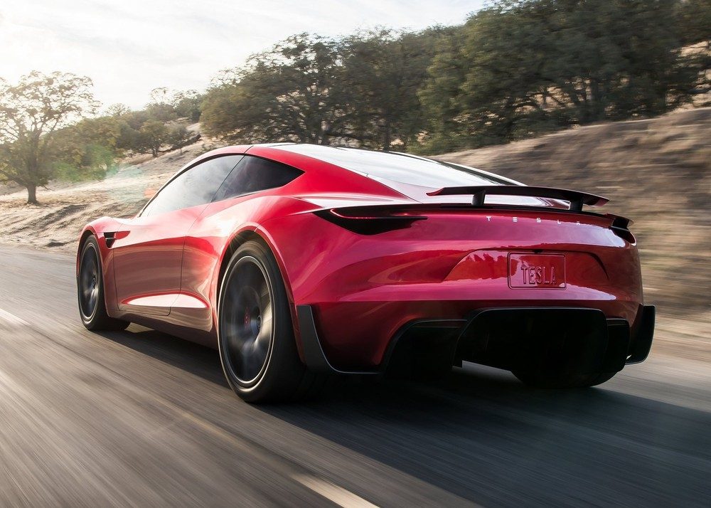 Protótipo do novo Tesla Roadster foi mostrado em 2017.